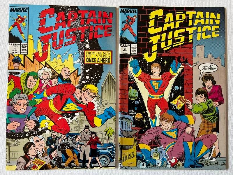 Captain Justice 1-2 (1988 Marvel Complete Limited-Series)