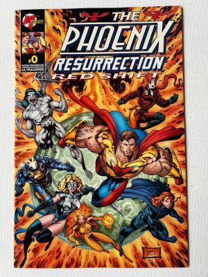Phoenix Resurrection Red Shift (American Ent. Edition) 0 (1995 Malibu – Now Marvel Earth Earth-93060 / Complete Limited-Series)