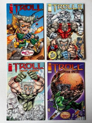 Troll, Troll II, Troll: Once A Hero, Troll: Halloween Special (1993 Image / Complete Set Of 4 Troll 1-Shots / Maxx Appearance)
