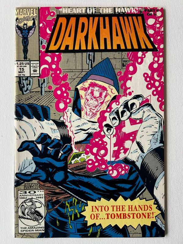 Darkhawk 15 (1992 Marvel Comics / Tombstone Appearance)