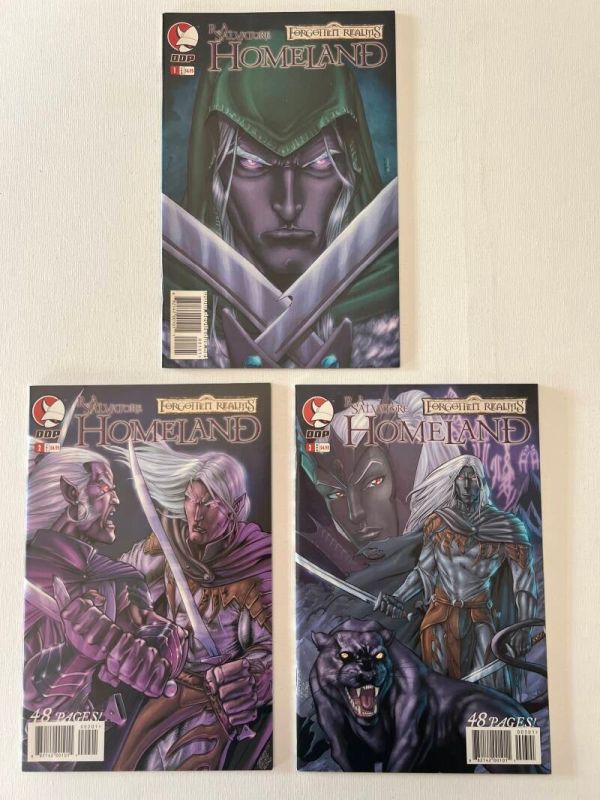 Forgotten Realms: R.A. Salvatore Legend Of Drizzt: Book 1 – Homeland 1-3 (Key Issue First Drizzt)