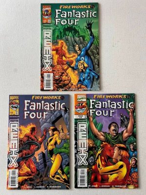 Marvel Remix Fantastic Four Fireworks 1-3 (1999 Marvel)