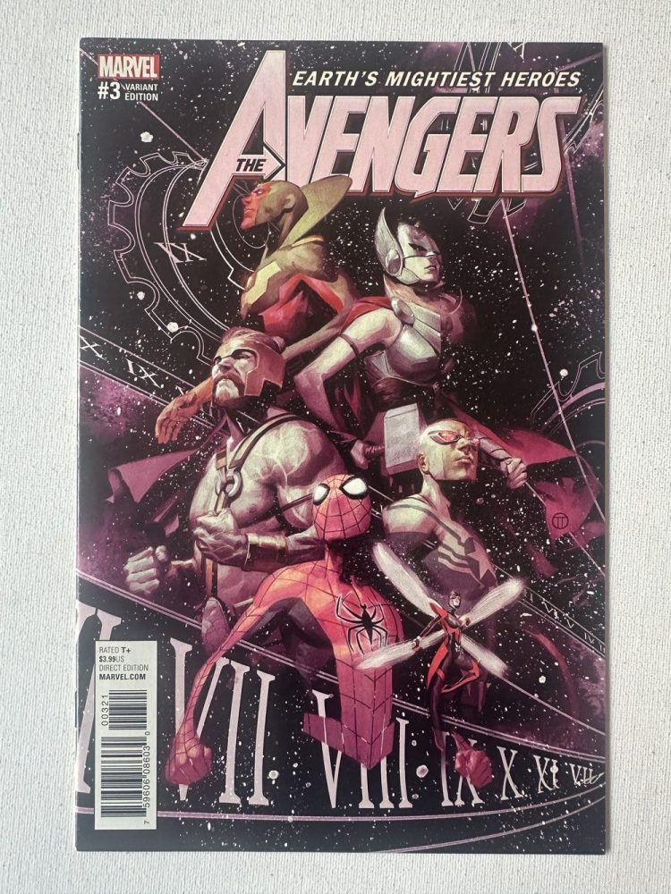 Avengers 3 1:25 Retailer Incentive Variant Cover By Julian Totino Tedesco (2017 6th Series / Marvel Comics)