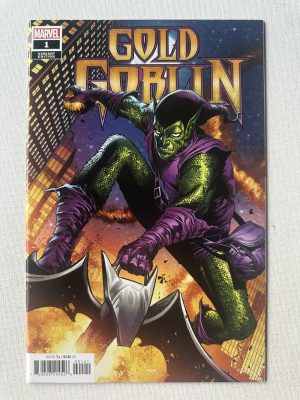 Gold Goblin 1 Variant Green Goblin Cover By Marco Checcetto (2023 Series / Marvel)