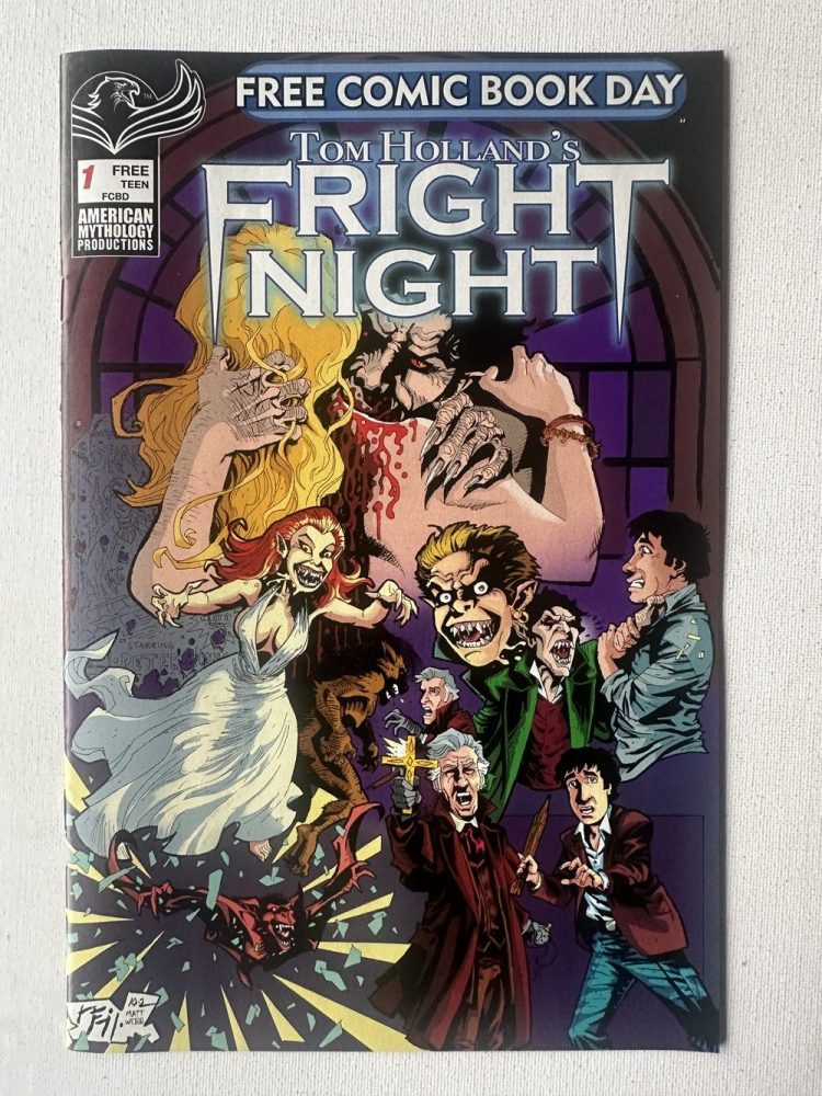 Tom Holland's Fright Night 1 FCBD Cover By Neil Vokes (2023 Series / American Mythology)