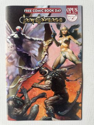 Frazettaverse 1 FCBD Cover By Gabriel Ba (2023 Series / Opus Comics)