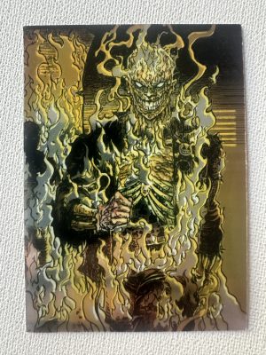 EVIL ERNIE GLOW IN THE DARK CHROMIUM CARD #13 "TRIAL BY FIRE" (1995)