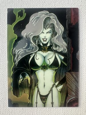 EVIL ERNIE GLOW IN THE DARK CHROMIUM CARD #18 "UNTIL DEATH THEY DO PART" (1995)