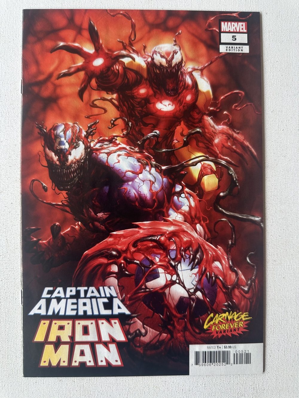 Captain America & Iron Man 5 Variant Carnage Forever Cover By Kendrik "Kunkka" Lim (2021 Series / Marvel)