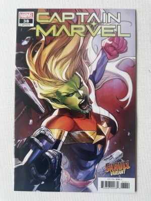 Captain Marvel 38 (LGY 172) Variant Skrull Cover By Stephen Segovia (2019 Series / Marvel)