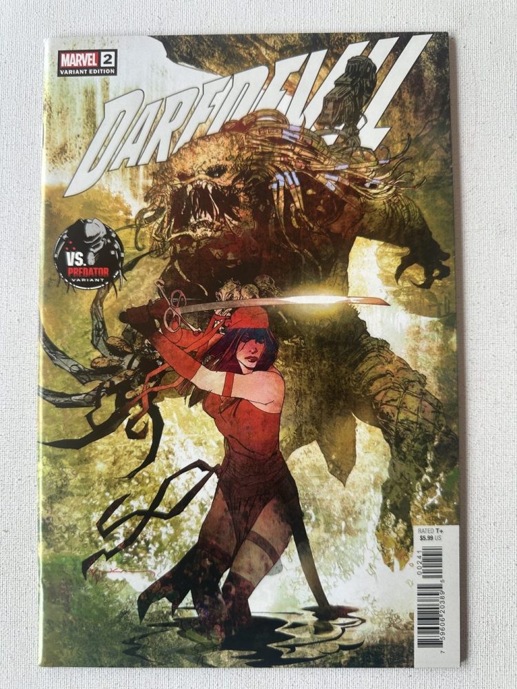 Daredevil 2 Variant Elektra vs Predator Cover By Bill Sienkiewicz