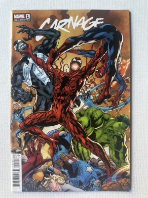 Carnage 1 Variant Cover By Bryan Hitch (2022 Series / Marvel)