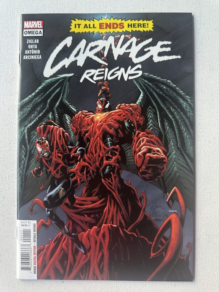 Carnage: Reigns Omega 1-Shot Regular Cover By Ryan Stegman (2023 Series / Marvel)