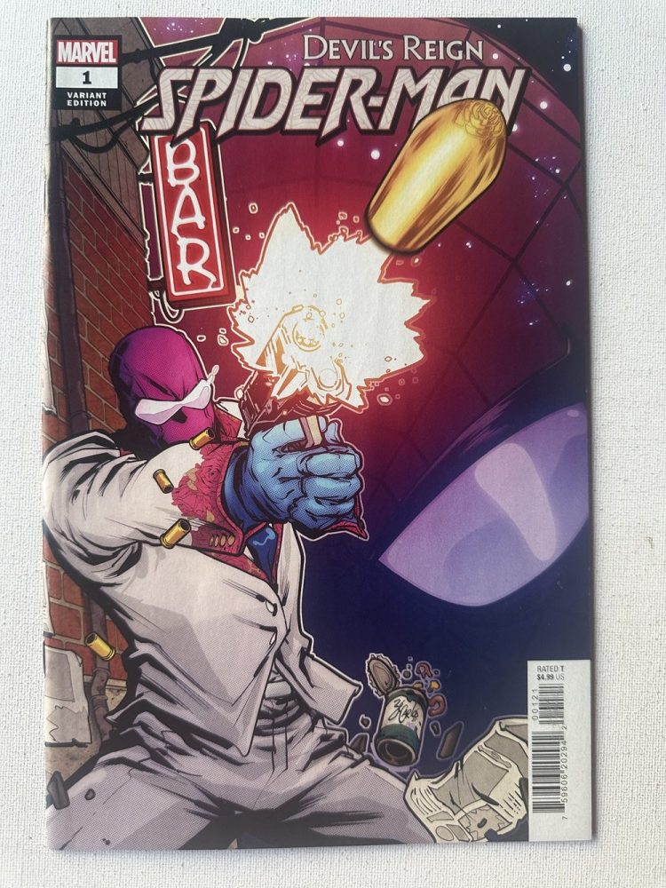 Devil's Reign Spider-Man 1-Shot Variant Cover By Mark Bagley (2022 7thSeries / Marvel)