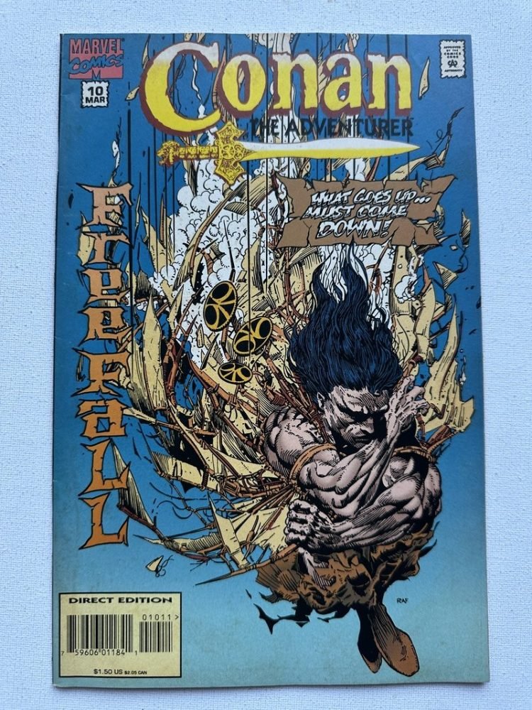 Conan The Adventurer 10 Cover By Rafael Kayanan (1994 Marvel)