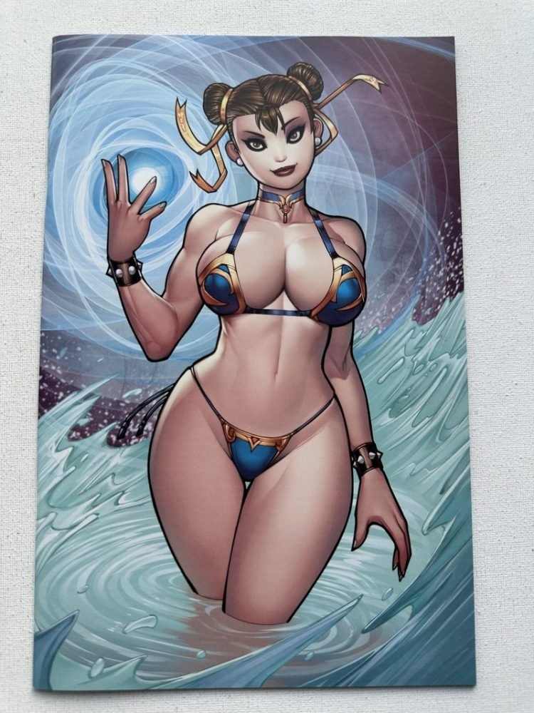 Street Fighter And Friends Swimsuit Special 2024 616 Limited (To 500) Virgin Variant Blue & Red Swimsuit Cover Set By Ryan Kinnaird (2024 Udon) - Image 3