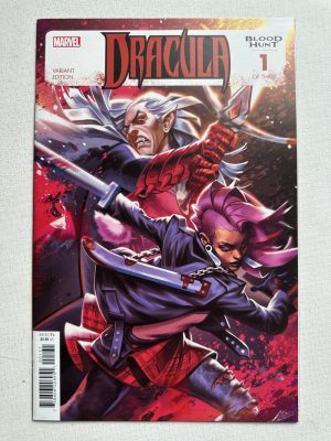Dracula: Blood Hunt 1 Variant Cover By Mateus Manhanini (2024 Series / Marvel) Blood Hunt Tie-In